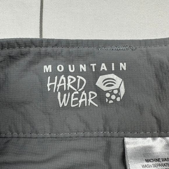 Mountain Hardwear Pants Womens 12 Gray Capri Cropped Nylon Hiking Trail Outdoor - Picture 3 of 10